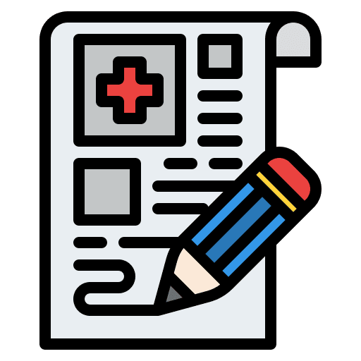Article communications review text icon