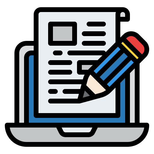 Content creator copywriting article content icon