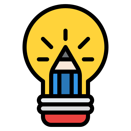 Idea idea designing content icon Idea idea designing content icon