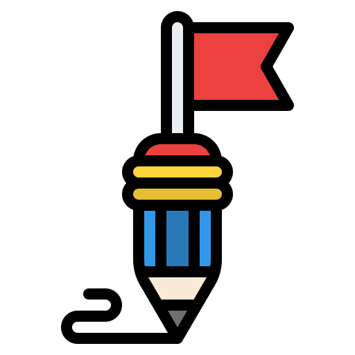 Mission content writing write article icon Mission content writing write article icon