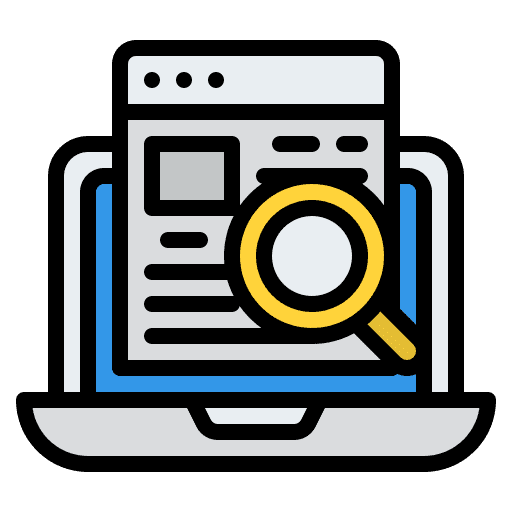Search data article copywriting content icon Search data article copywriting content icon