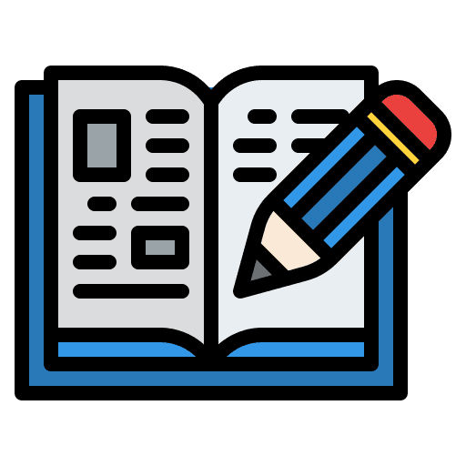 Storytelling copywriter note book icon Storytelling copywriter note book icon