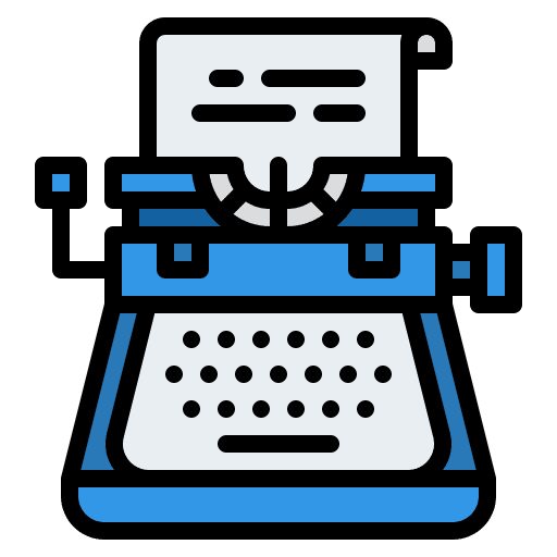 Typewriter script article content icon Typewriter script article content icon