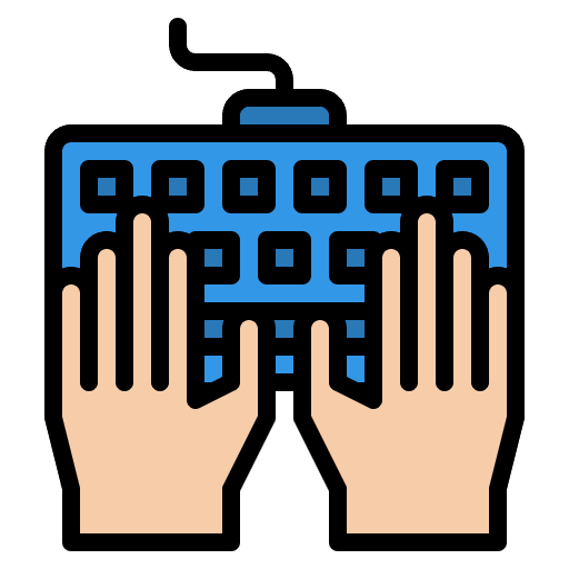 Typing article typing communications icon Typing article typing communications icon