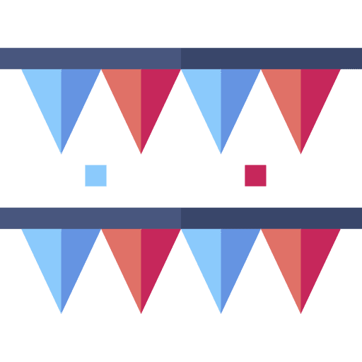 Garland flags garland decoration icon Garland flags garland decoration icon