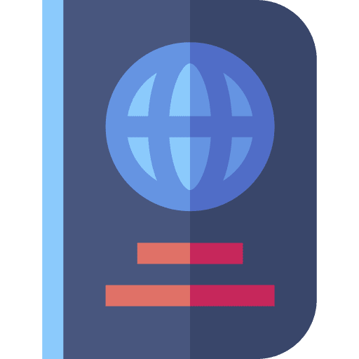Passport visa identification pass icon Passport visa identification pass icon