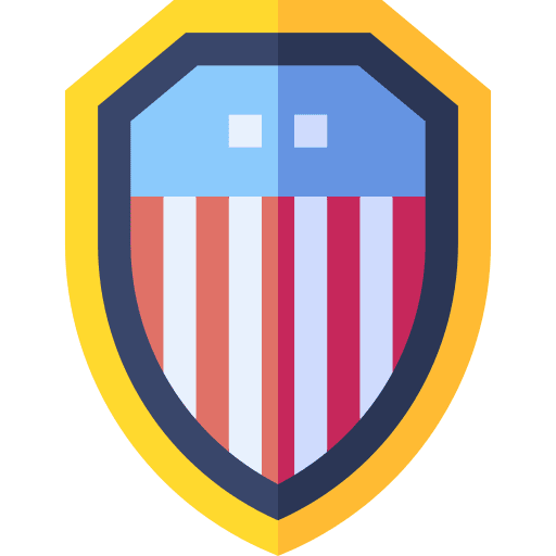 Shield protection flag security icon Shield protection flag security icon