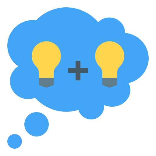 Brainstorm connection art and design creative icon