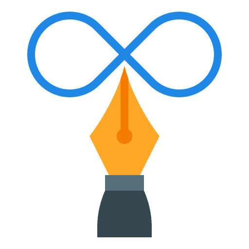 Infinity design vector pen icon Infinity design vector pen icon