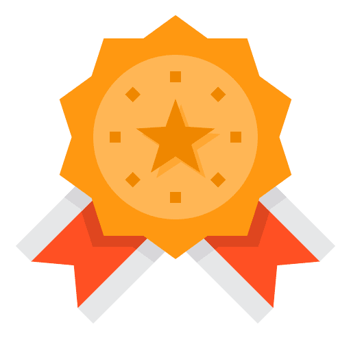 Medal winner award badge icon
