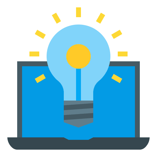 Start up idea laptop art and design icon Start up idea laptop art and design icon