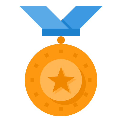 Medal award sports and competition champion icon Medal award sports and competition champion icon