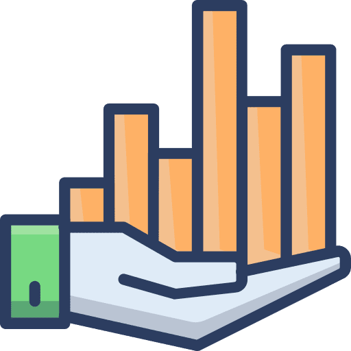 Statistic pie chart business and finance statistics icon