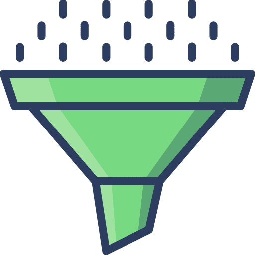 Funnel analysis monitor data driven icon Funnel analysis monitor data driven icon