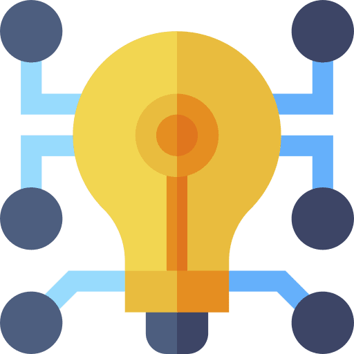 Light bulb electronics light bulb ai icon