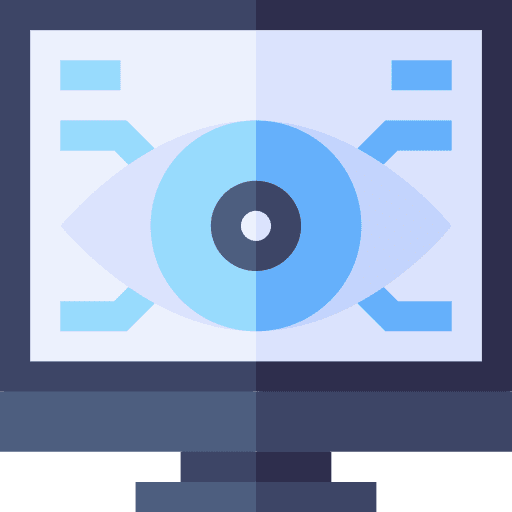 Identification eye computer identification icon Identification eye computer identification icon