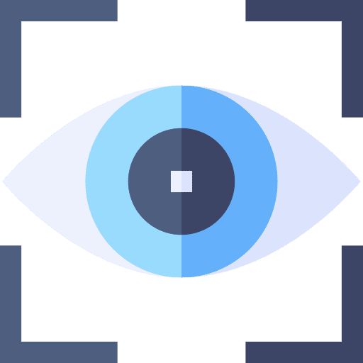 Vision focus optical visual basic icon