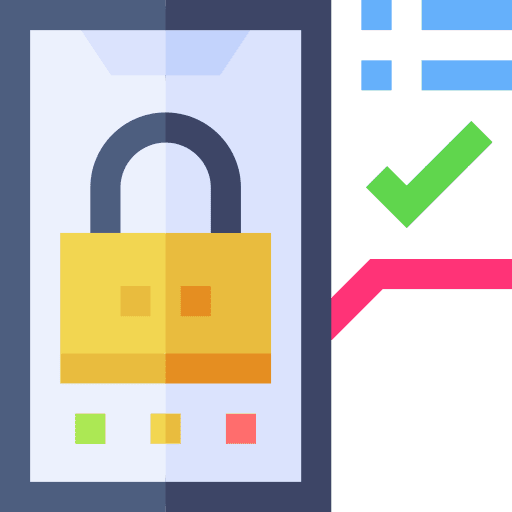 Security padlock smartphone lock icon Security padlock smartphone lock icon