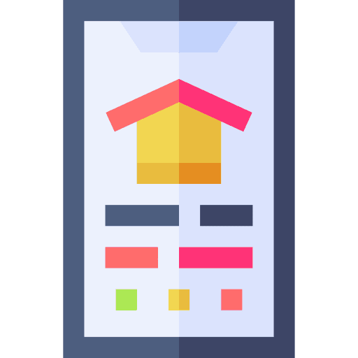 Smart home remote control house smartphone icon Smart home remote control house smartphone icon