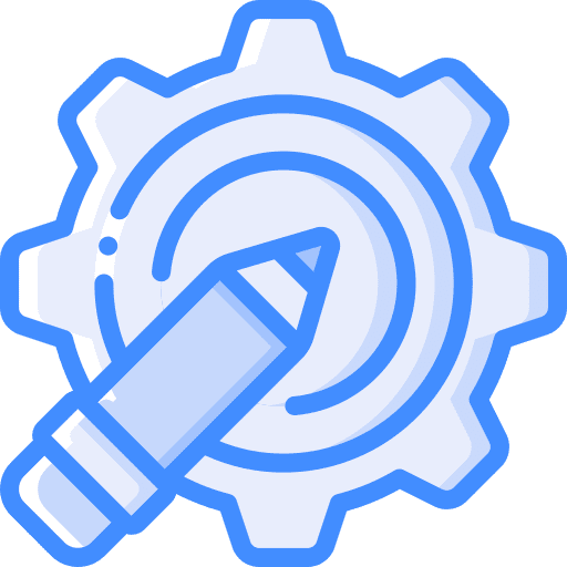 Gear tool art and design management icon Gear tool art and design management icon
