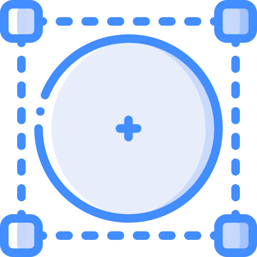 Object box circle art and design icon Object box circle art and design icon