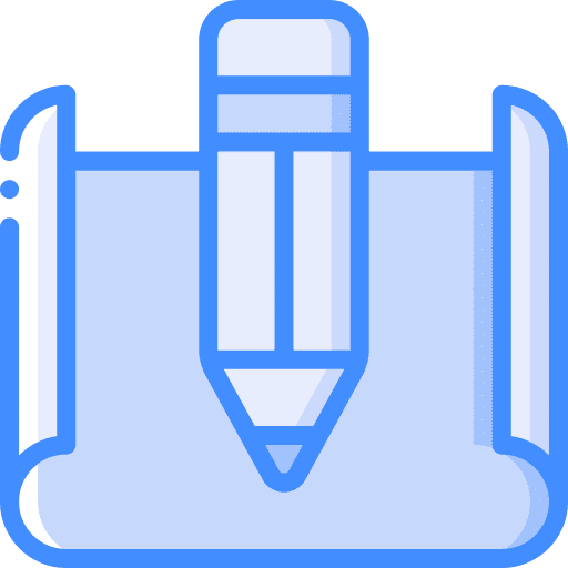 Pencil draw design paper icon