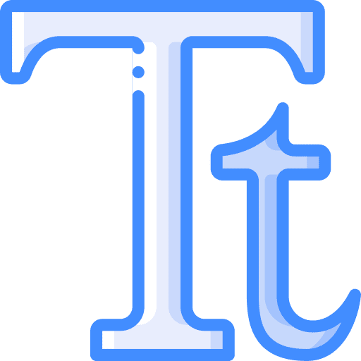 Text art and design type alphabet icon