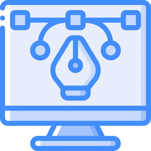 Computer vector desktop graphic icon Computer vector desktop graphic icon