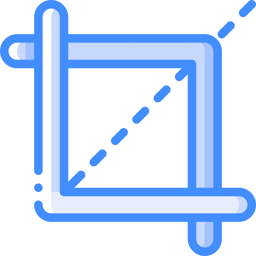 Crop tool size symbol icon Crop tool size symbol icon