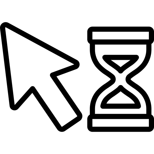 Hourglass cursor hourglass clock icon