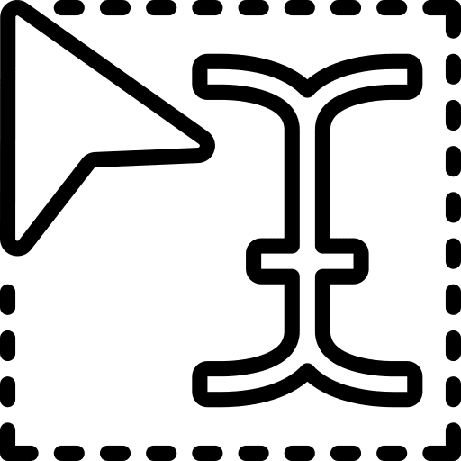 Selection text cursor type icon