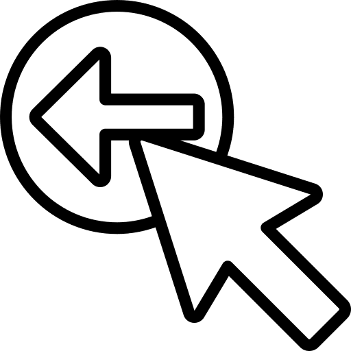 Back back pointer button icon