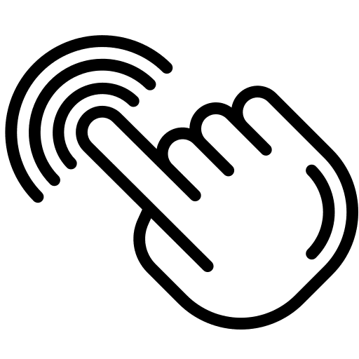 Click hand finger ui icon