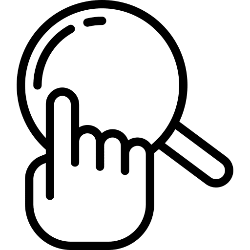 Search tap search look icon