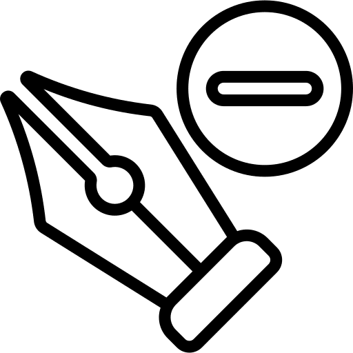 Pen remove edit tools cursor icon