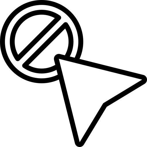 Block mouse ui clicking icon
