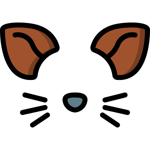 Cat animal face social media icon