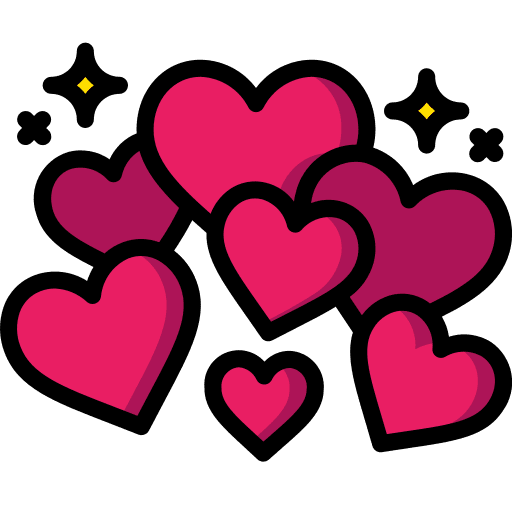 Hearts overlay hearts image icon