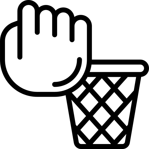 Trash hand cursor trash icon