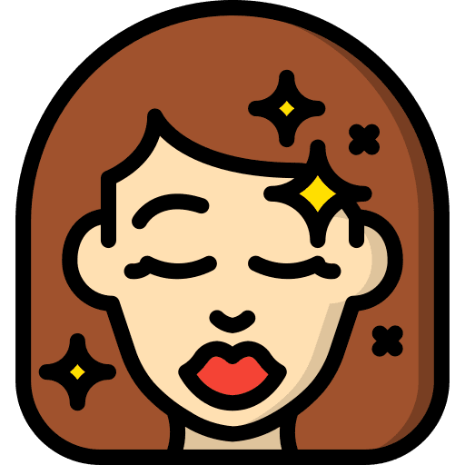 Woman pretty face selfie icon