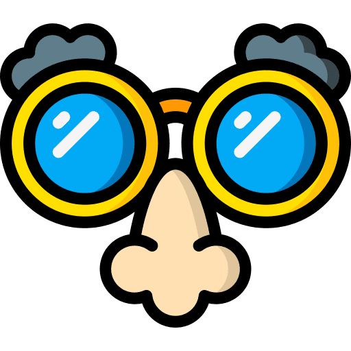 Disguise birthday and party face funny icon Disguise birthday and party face funny icon