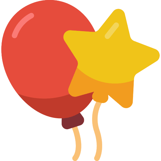 Balloons celebration decoration birthday icon