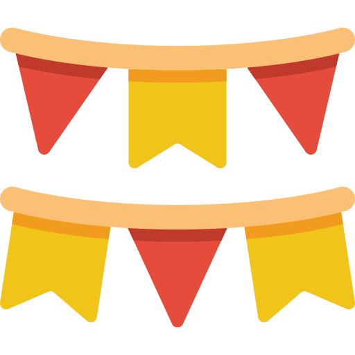 Bunting bunting celebration garlands icon