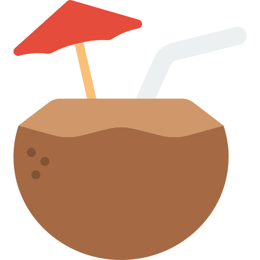 Coconut drink coconut drink cocktail straw icon