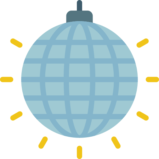 Disco ball birthday and party club mirror ball icon Disco ball birthday and party club mirror ball icon