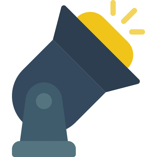 Disco light electronics concert spotlight icon