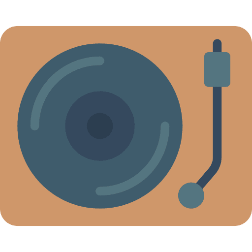 Vinyl player retro dj mixer vintage icon Vinyl player retro dj mixer vintage icon