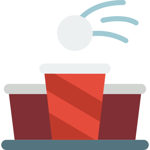 Beer pong party cups fun icon Beer pong party cups fun icon