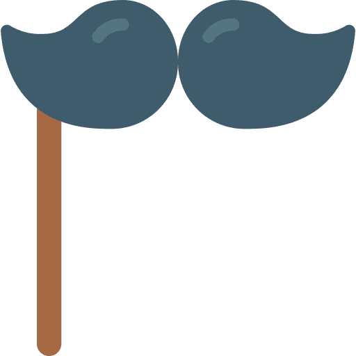 Moustache party birthday and party hair icon Moustache party birthday and party hair icon