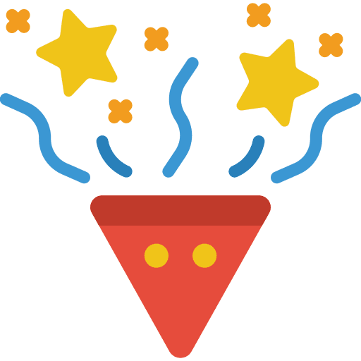 Party popper celebrate celebration confetti icon Party popper celebrate celebration confetti icon